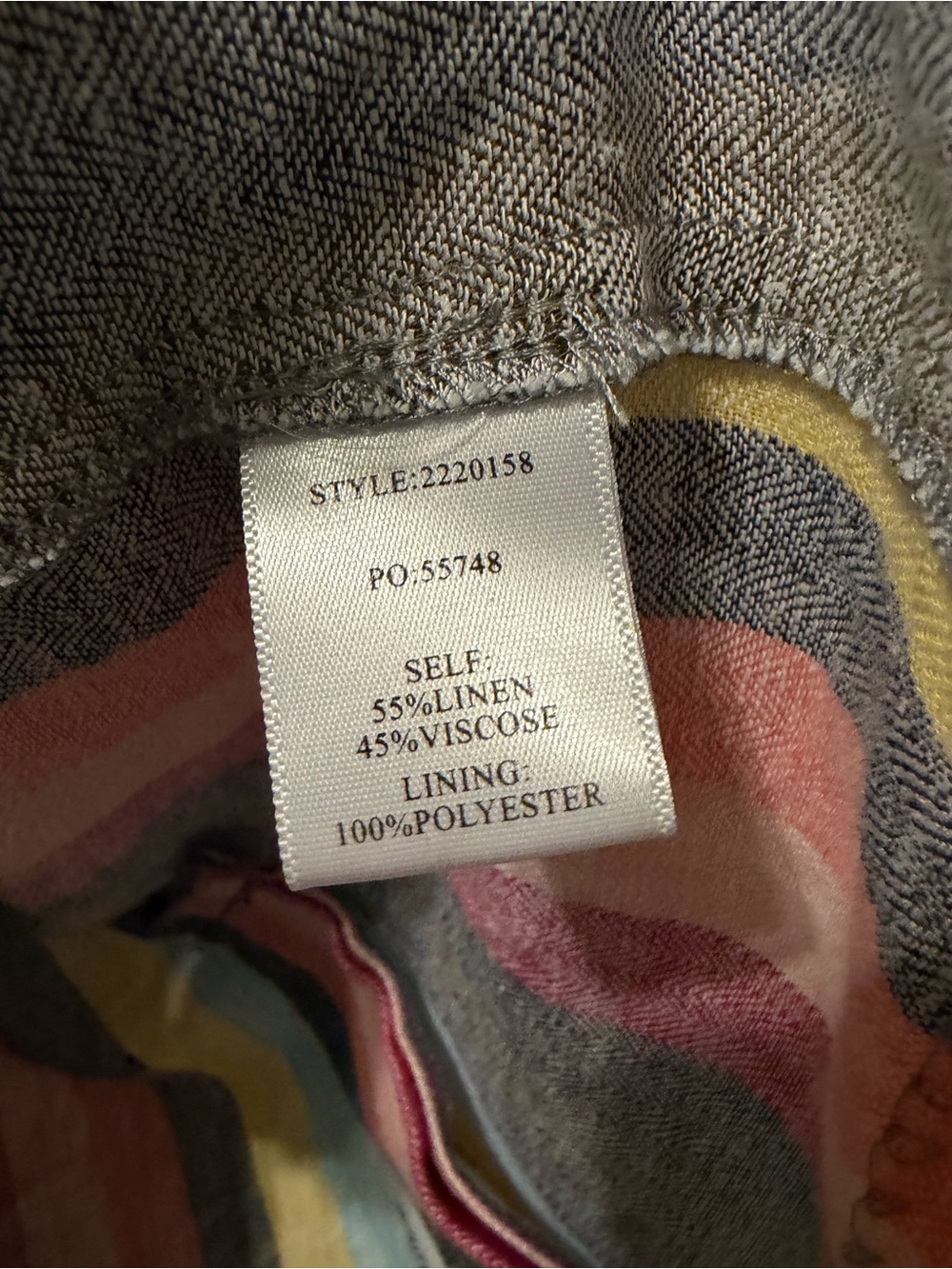Current Air Los Angeles NWT Colorful Striped Linen Blend Blazer Jacket L - Picture 4 of 11